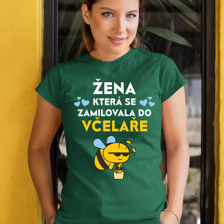 Žena, která se zamilovala do včelaře  - dámské tričko s potiskem