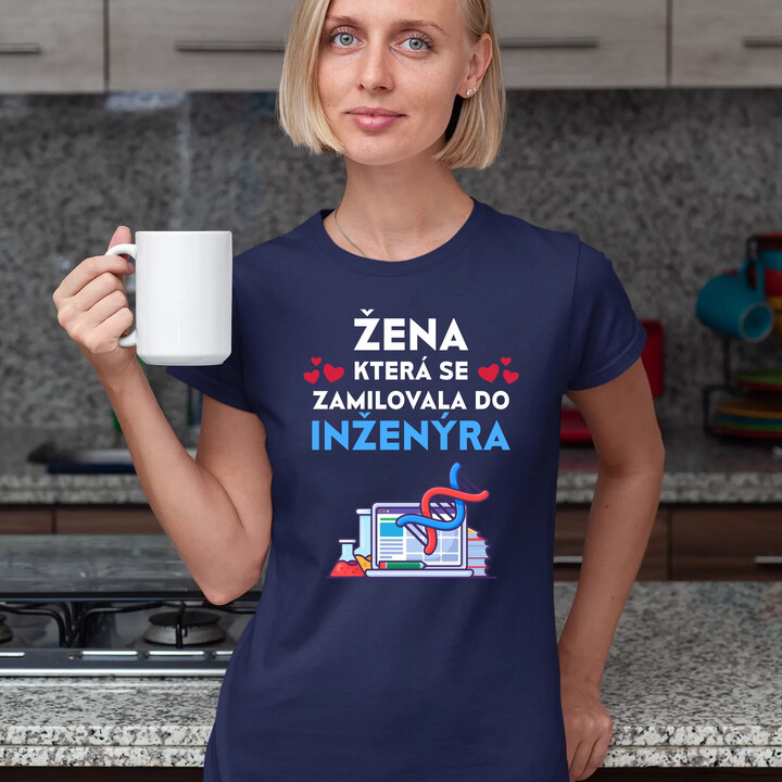 Žena, která se zamilovala do inženýra  - dámské tričko s potiskem