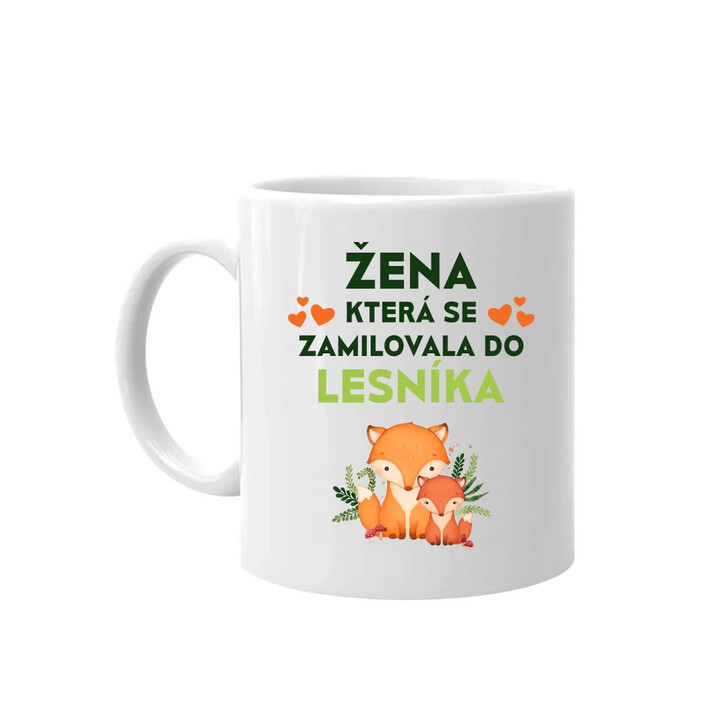 Žena, která se zamilovala do lesníka  - hrnek s potiskem