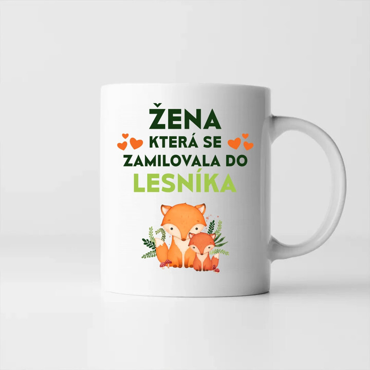 Žena, která se zamilovala do lesníka  - hrnek s potiskem