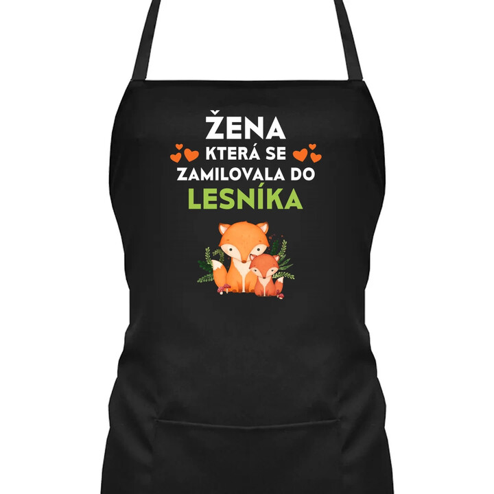 Žena, která se zamilovala do lesníka  - zástěra s potiskem
