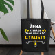 Žena, která se zamilovala do cyklisty - taška s potiskem