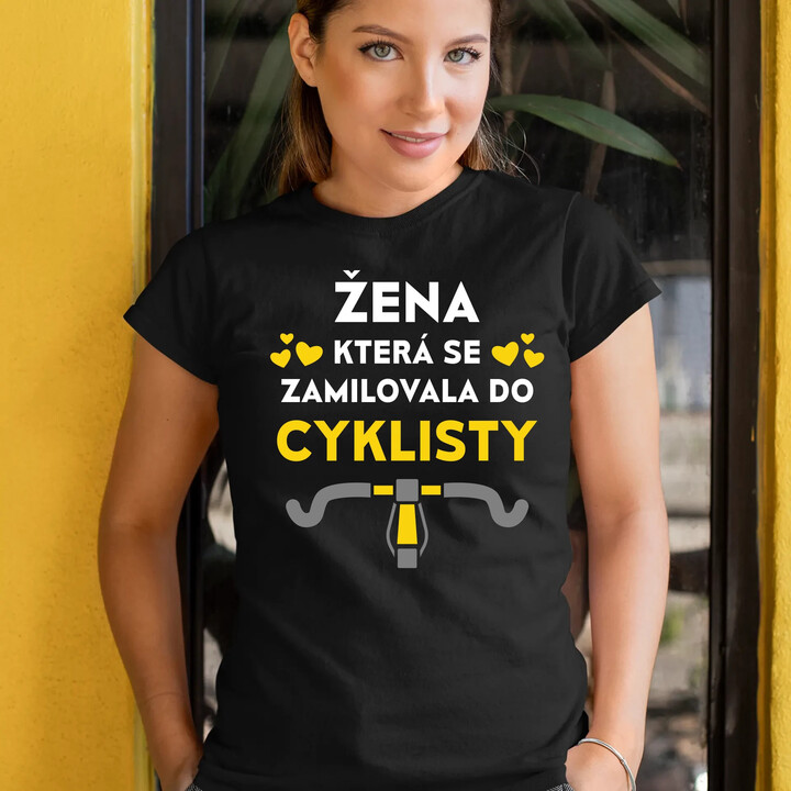 Žena, která se zamilovala do cyklisty  - dámské tričko s potiskem