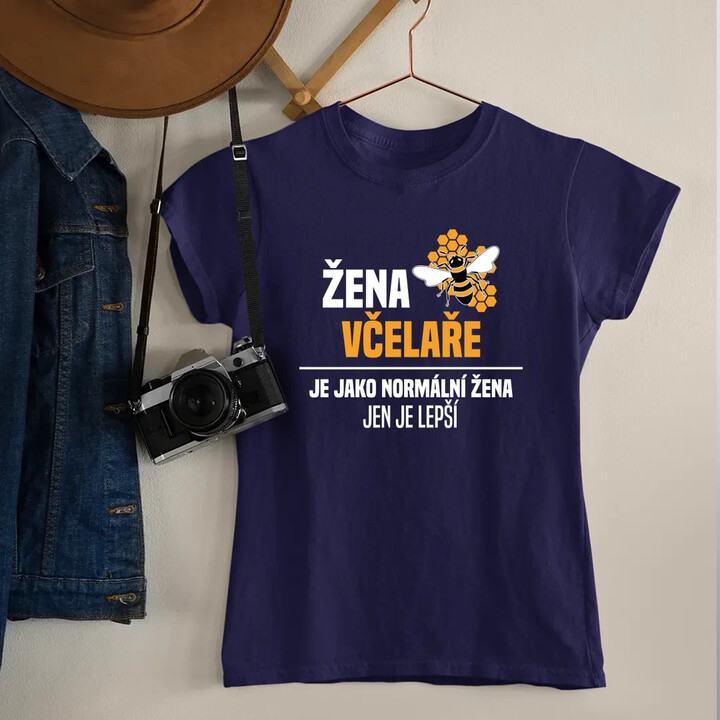 Žena včelaře je jako normální žena, jen je lepší   - dámské tričko s potiskem