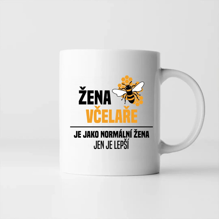 Žena včelaře je jako normální žena, jen je lepší  - hrnek s potiskem