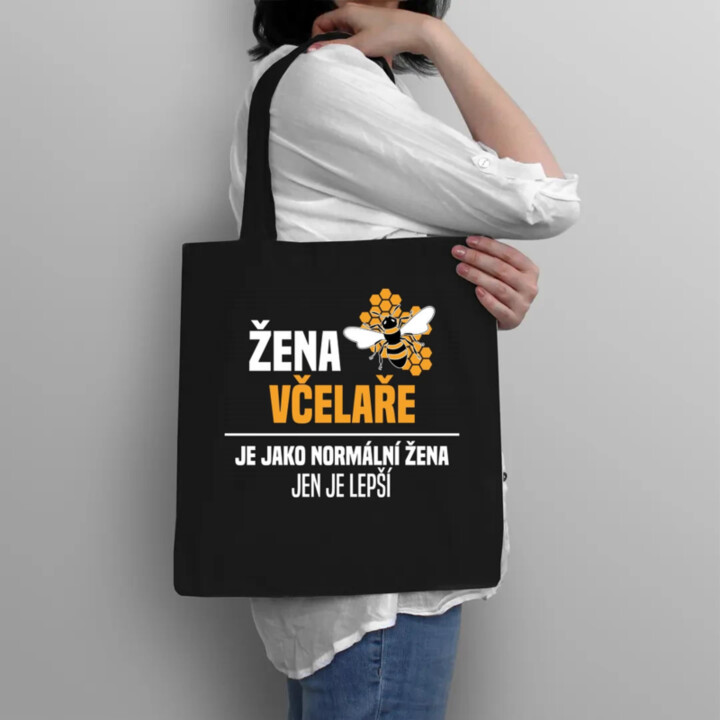 Žena včelaře je jako normální žena, jen je lepší  - taška s potiskem