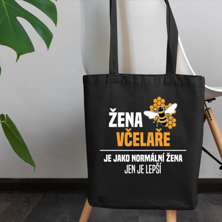 Žena včelaře je jako normální žena, jen je lepší  - taška s potiskem