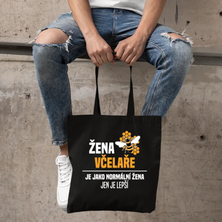 Žena včelaře je jako normální žena, jen je lepší  - taška s potiskem