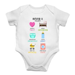 Návod k použití  - dětské body s potiskem
