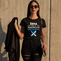 Žena, která se zamilovala do mechanika - dámské tričko s potiskem