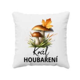 Král houbaření - polštář s potiskem