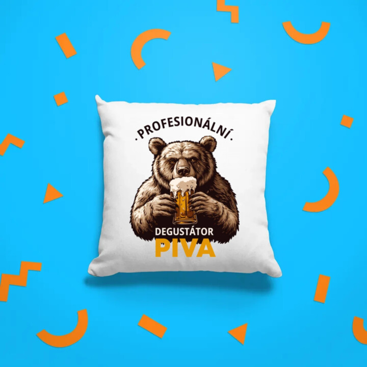 Profesionální degustátor piva - polštář s potiskem