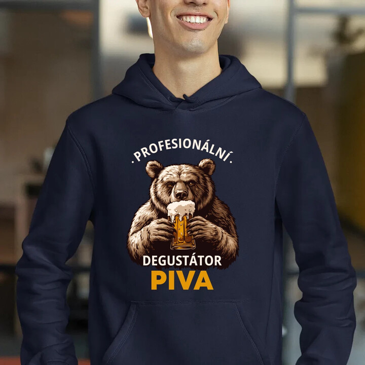 Profesionální degustátor piva - pánská mikina s potiskem