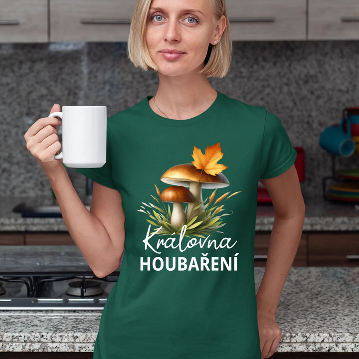 Královna houbaření  - dámské tričko s potiskem