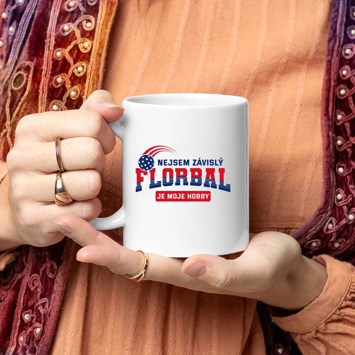 Nejsem závislý - florbal je moje hobby - hrnek s potiskem