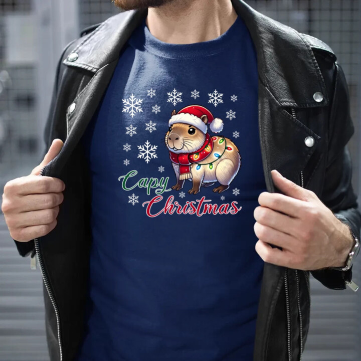 Capy Christmas - pánské tričko s potiskem