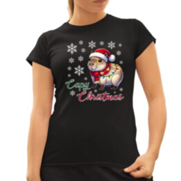 Capy Christmas  - dámské tričko s potiskem