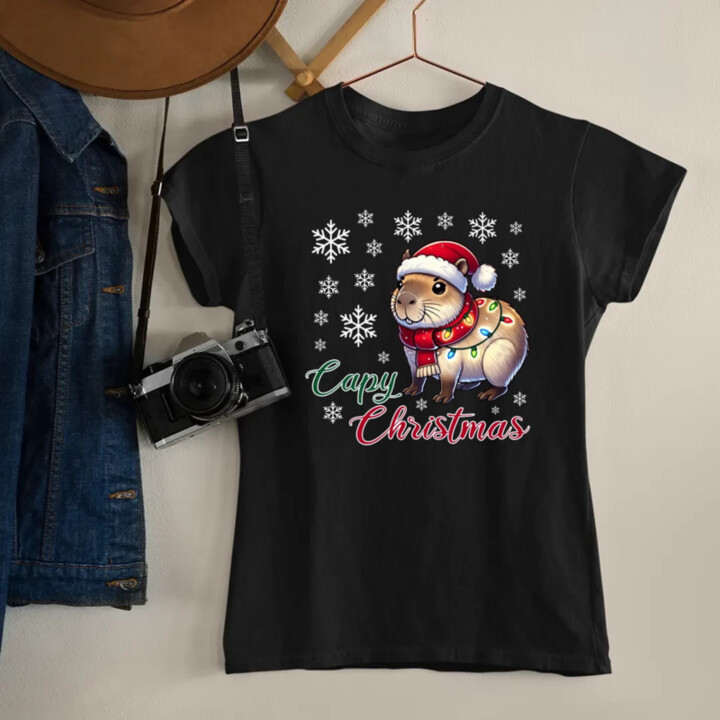 Capy Christmas  - dámské tričko s potiskem