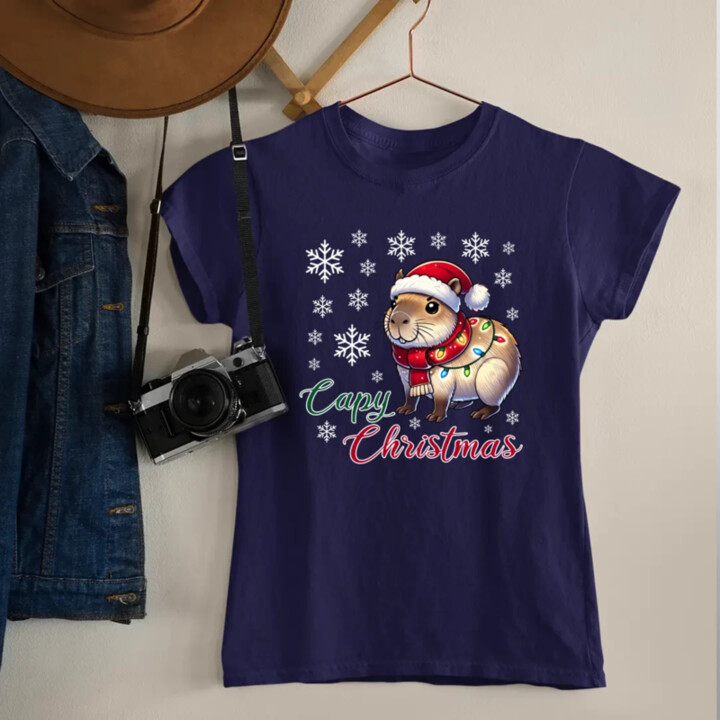 Capy Christmas  - dámské tričko s potiskem