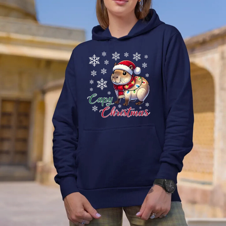 Capy Christmas - dámská mikina s potiskem