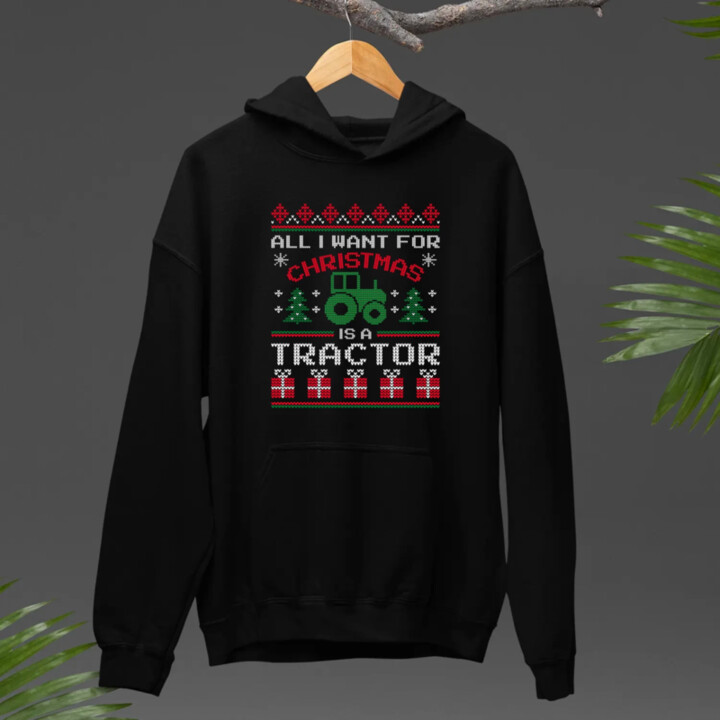 All I want for Christmas is a tractor - pánská mikina s potiskem