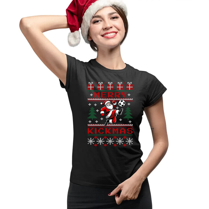 Merry Kickmas  - dámské tričko s potiskem