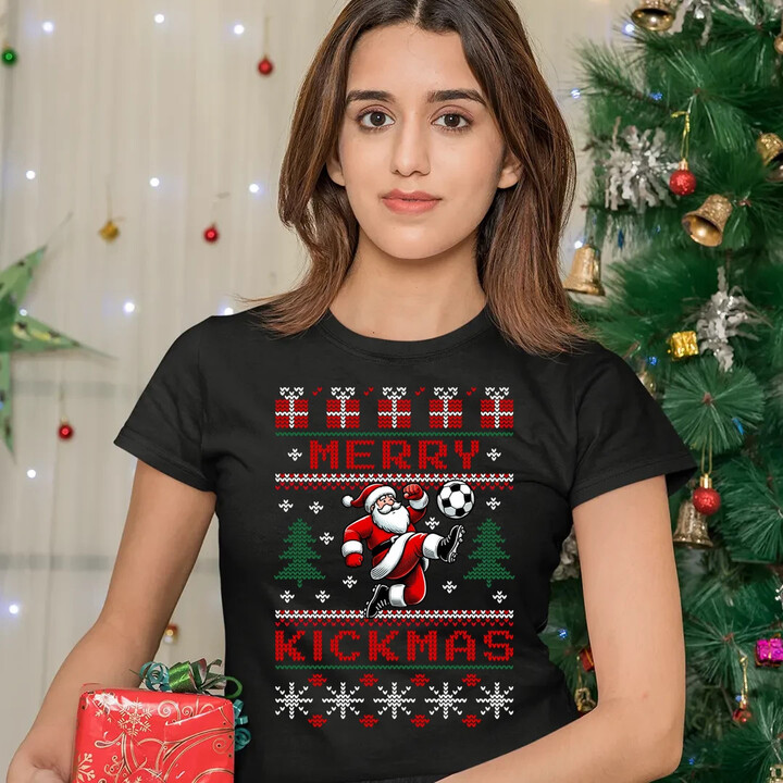 Merry Kickmas  - dámské tričko s potiskem