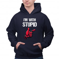 I'm with stupid - pánská mikina s potiskem