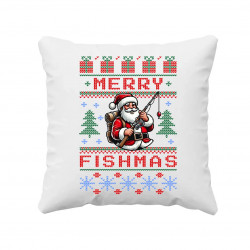 Merry Fishmas - polštář s potiskem