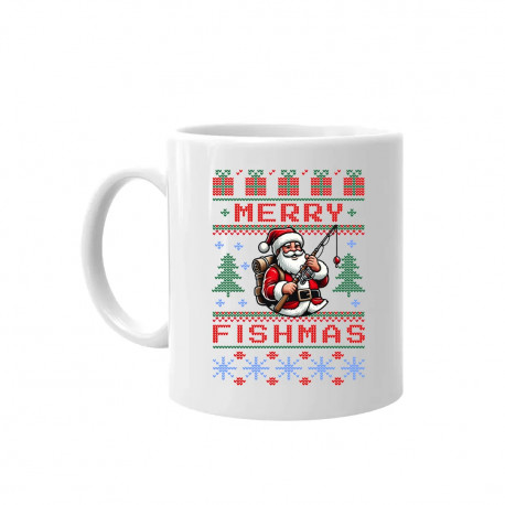 Merry Fishmas - hrnek s potiskem