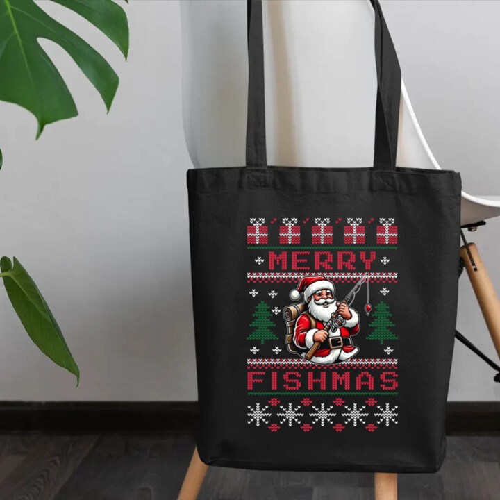 Merry Fishmas - taška s potiskem