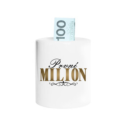 První milion - prasátko s potiskem