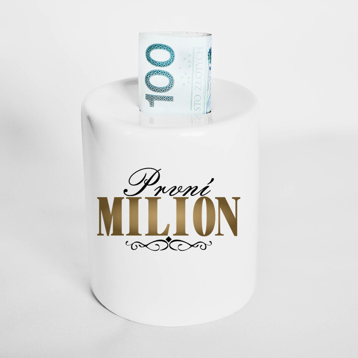 První milion - prasátko s potiskem
