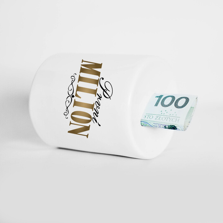 První milion - prasátko s potiskem