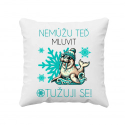 Nemůžu teď mluvit – otužuji se! - polštář s potiskem