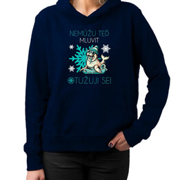 Nemůžu teď mluvit - otužuji se! - dámská mikina s potiskem