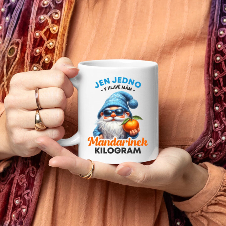 Jen jedno v hlavě mám – mandarinek kilogram - hrnek s potiskem