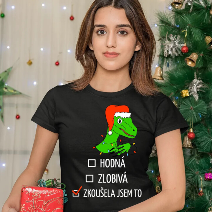 Hodná, zlobivá, zkoušela jsem to  - dámské tričko s potiskem