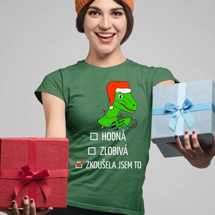 Hodná, zlobivá, zkoušela jsem to  - dámské tričko s potiskem