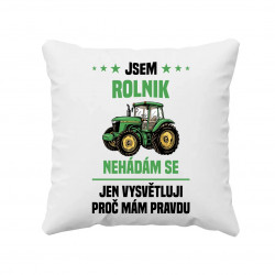 Jsem rolník - nehádám se - polštář s potiskem