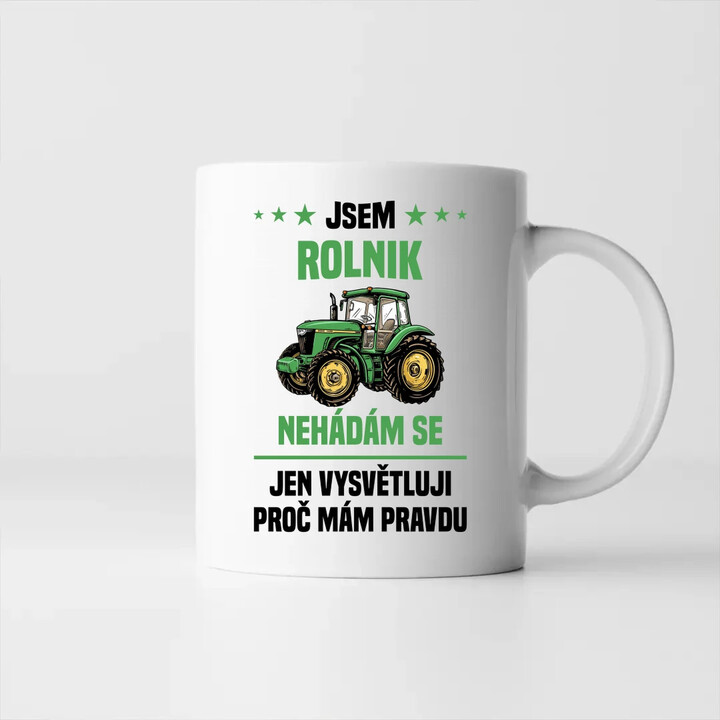 Jsem rolník - nehádám se - hrnek s potiskem