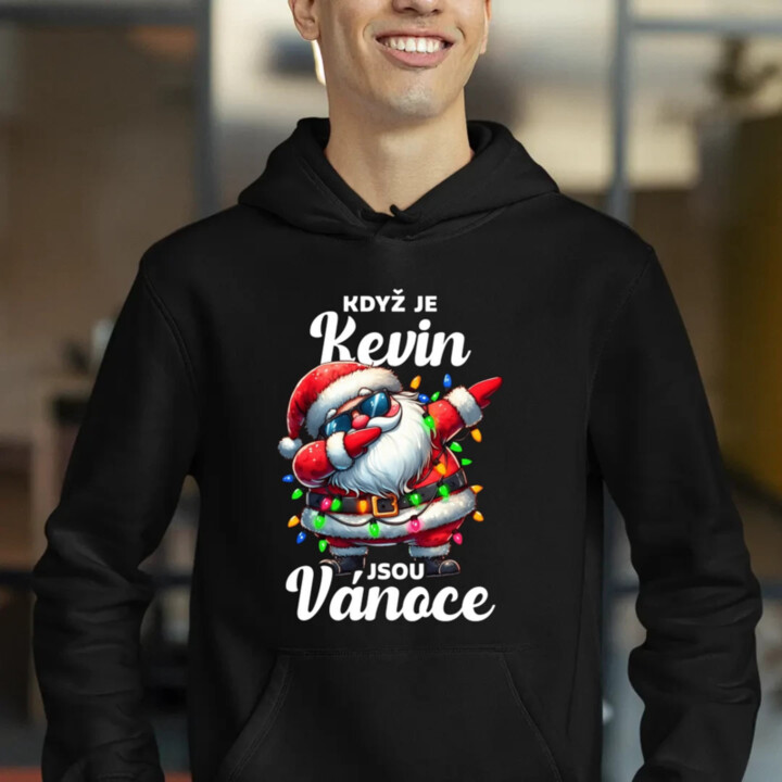 Když je Kevin, jsou Vánoce - pánská mikina s potiskem