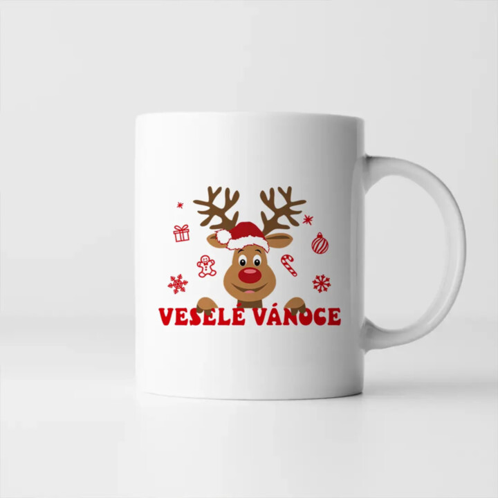 Veselé Vánoce - sob - hrnek s potiskem