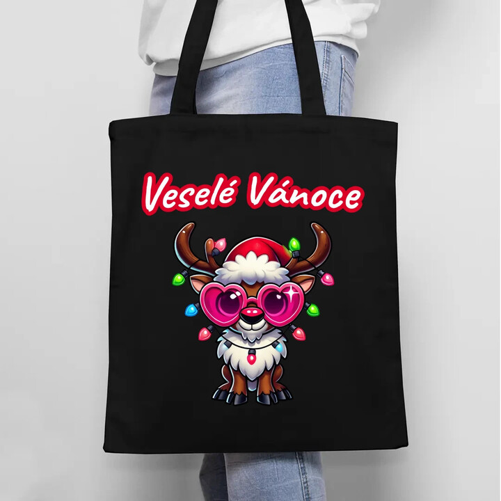 Veselé Vánoce - sob v2 - taška s potiskem