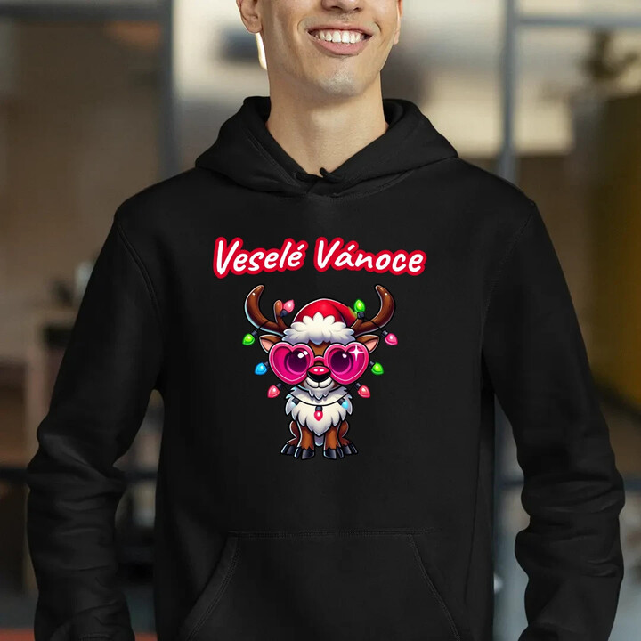 Veselé Vánoce - sob v2 - pánská mikina s potiskem