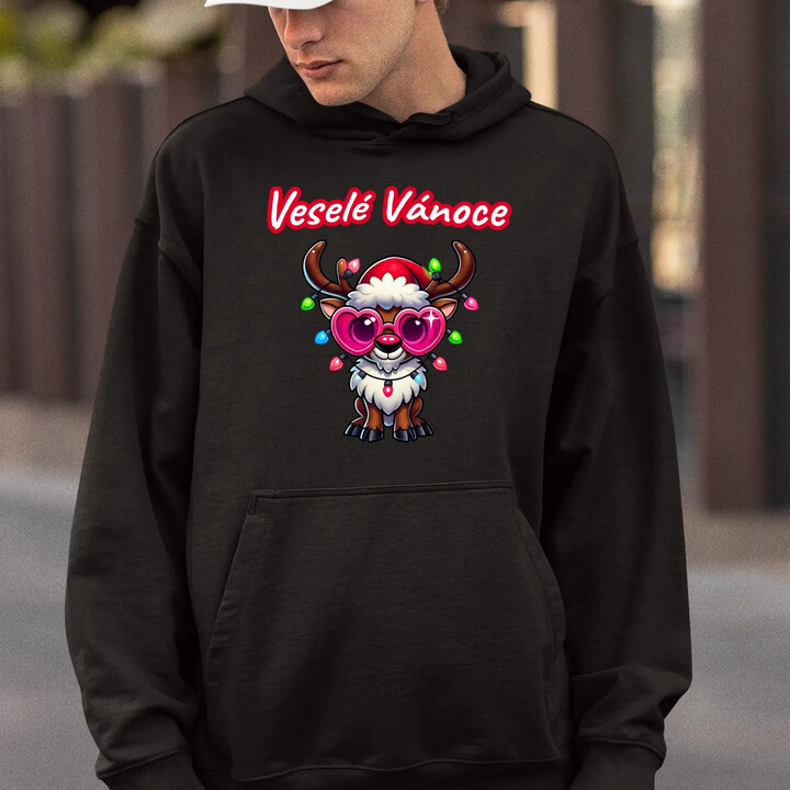 Veselé Vánoce - sob v2 - pánská mikina s potiskem