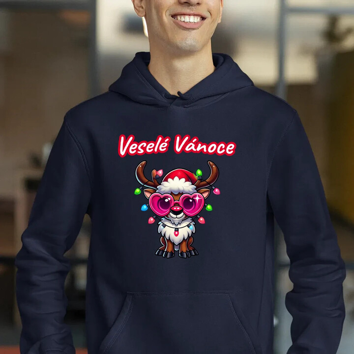 Veselé Vánoce - sob v2 - pánská mikina s potiskem