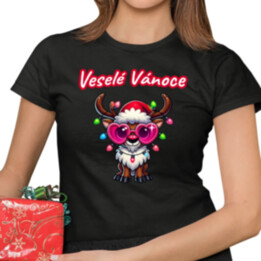 Veselé Vánoce - sob v2  - dámské tričko s potiskem
