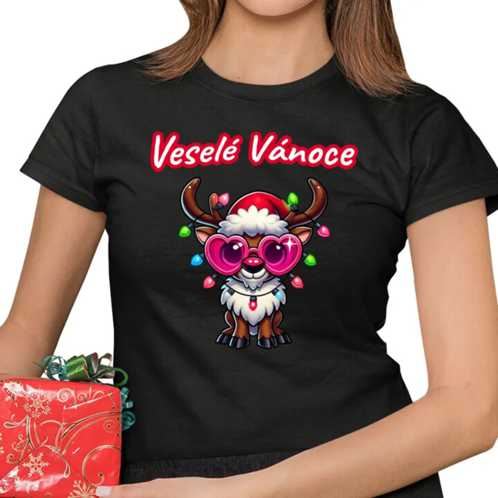 Veselé Vánoce - sob v2  - dámské tričko s potiskem