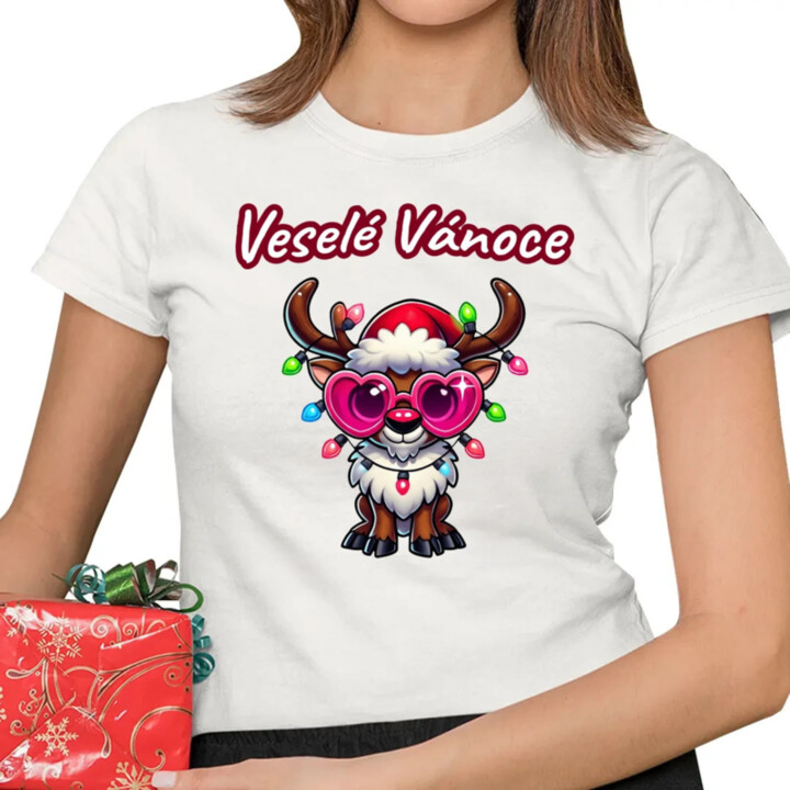 Veselé Vánoce - sob v2  - dámské tričko s potiskem